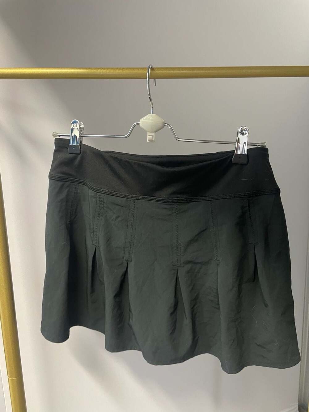 Athleta Get Goin Black Pleated Athletic Tennis Skort Size S